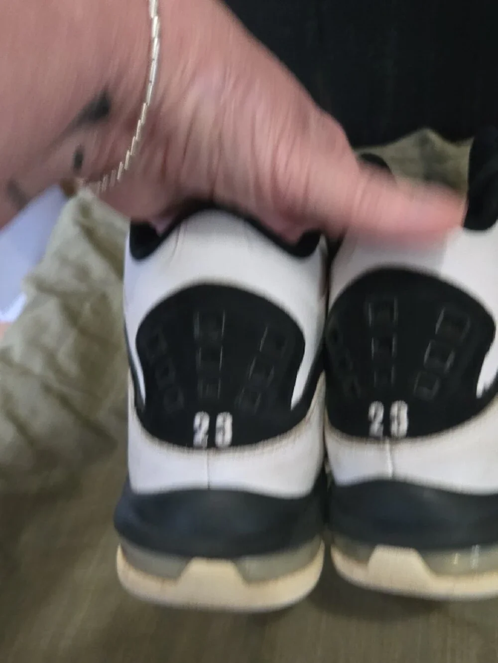 Jordan Men’s Black and White High-Top Sneakers
